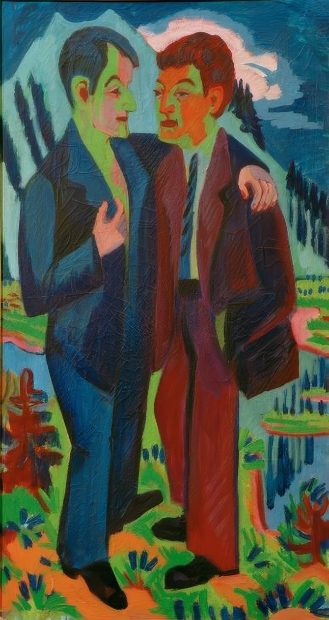 Vennerne af Ernst Ludwig Kirchner