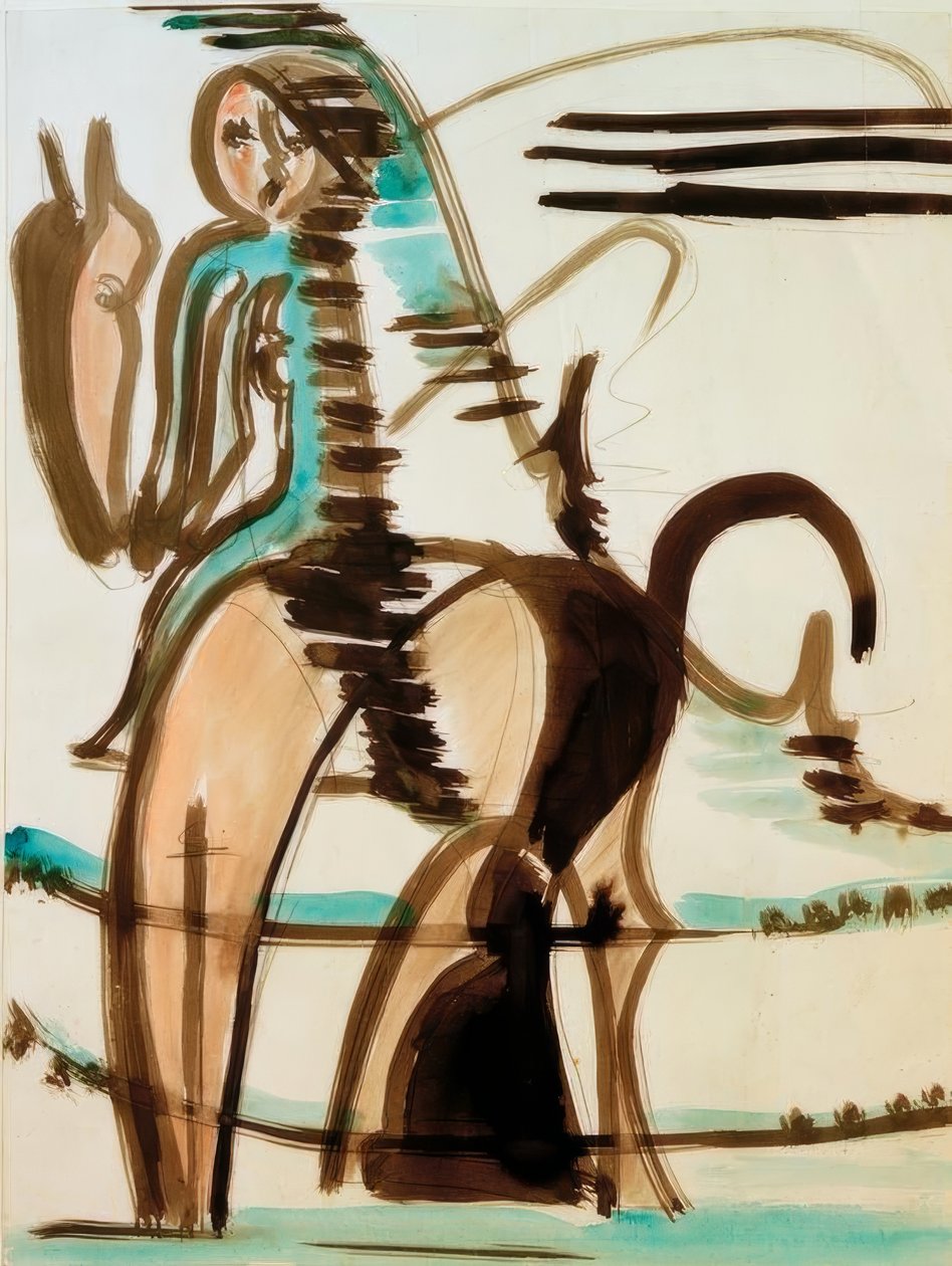 Rytteren (1. større version) af Ernst Ludwig Kirchner