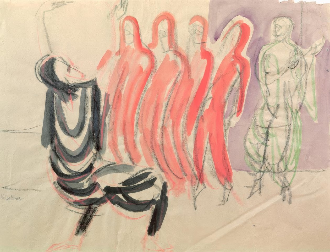 Mary Wigmans danseskole af Ernst Ludwig Kirchner