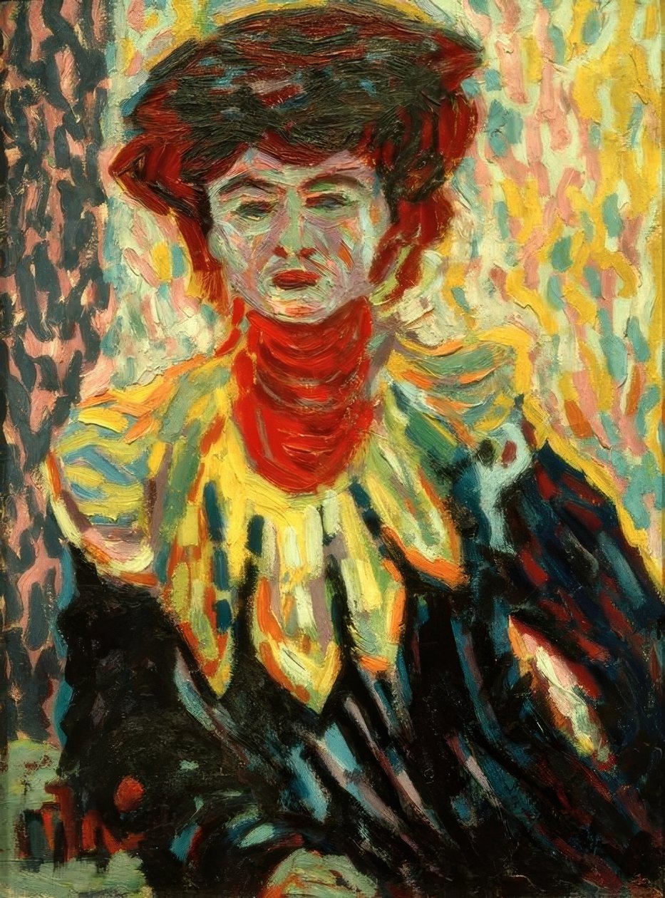 Doris mit Halskrause af Ernst Ludwig Kirchner