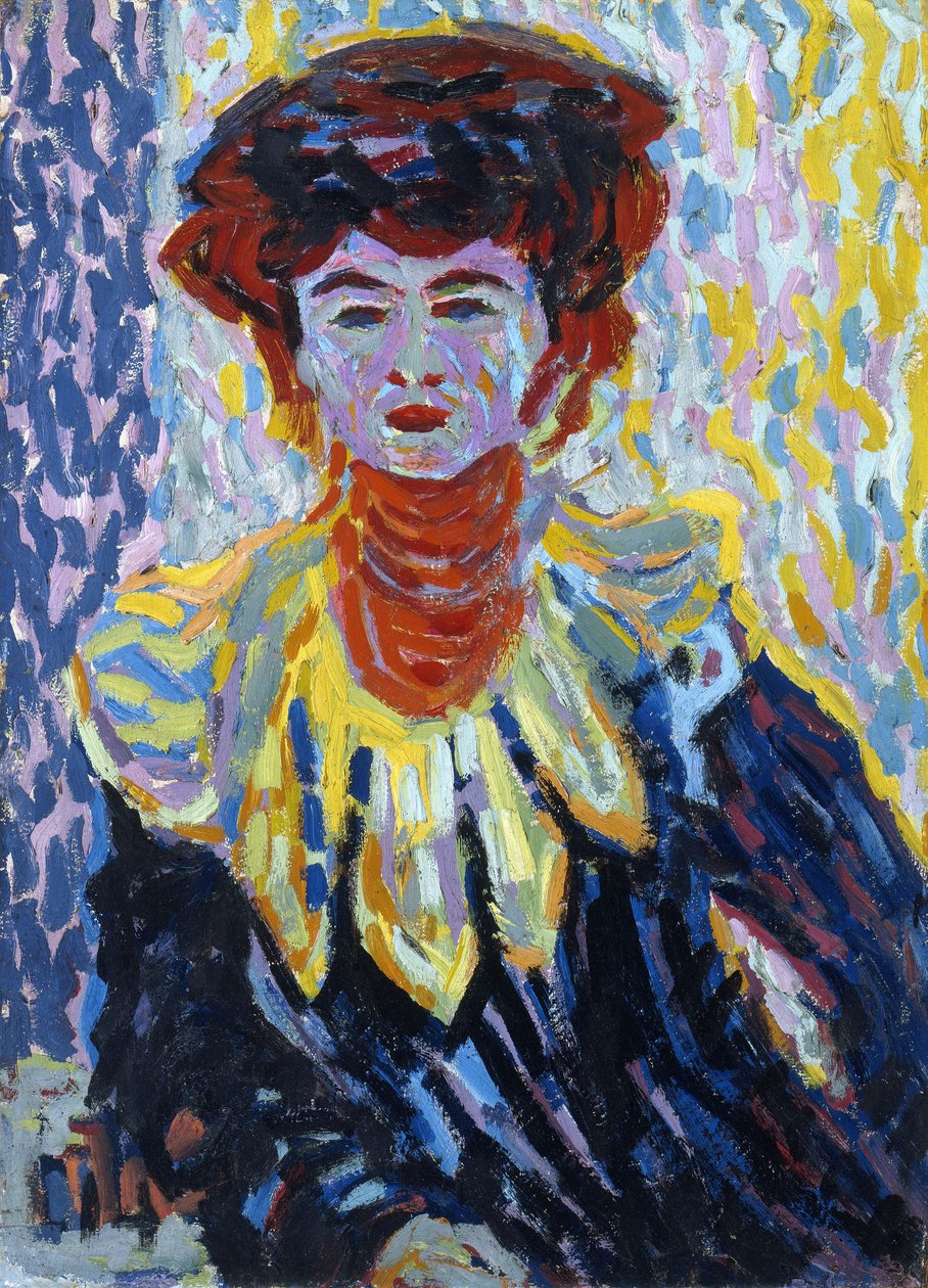 Doris med Ruff-krave, ca. 1906 af Ernst Ludwig Kirchner