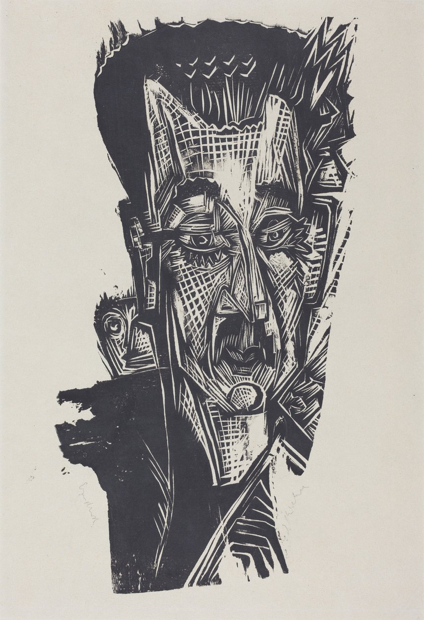 Dr. Ludwig Binswanger (hovedstudie af Dr. Ludwig Binswanger) af Ernst Ludwig Kirchner