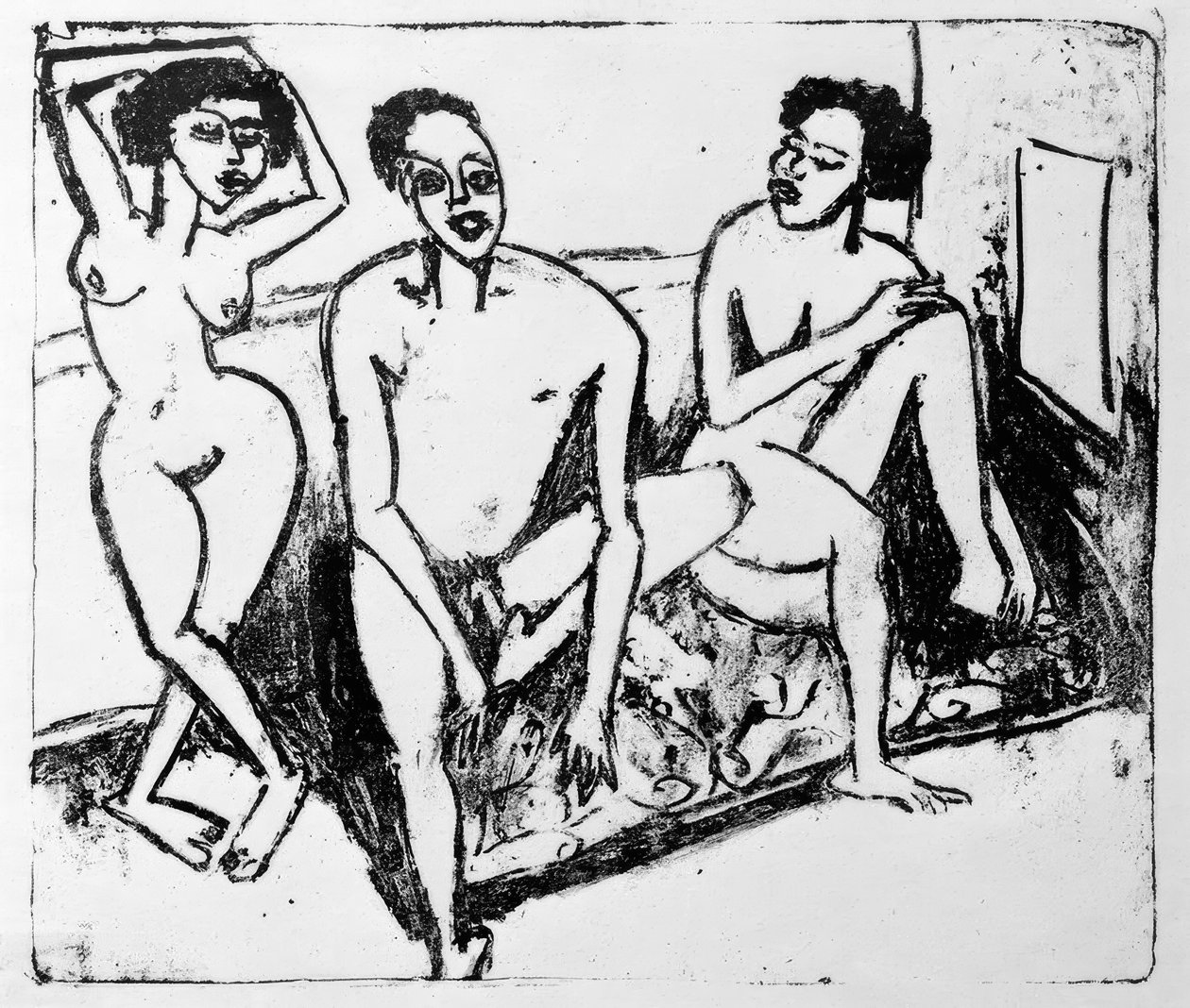 Tre sorte nøgenbilleder af Ernst Ludwig Kirchner