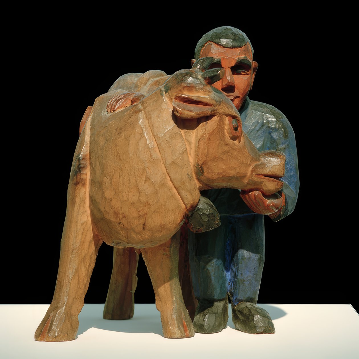 E.L. Kirchner, landmand med ko af Ernst Ludwig Kirchner