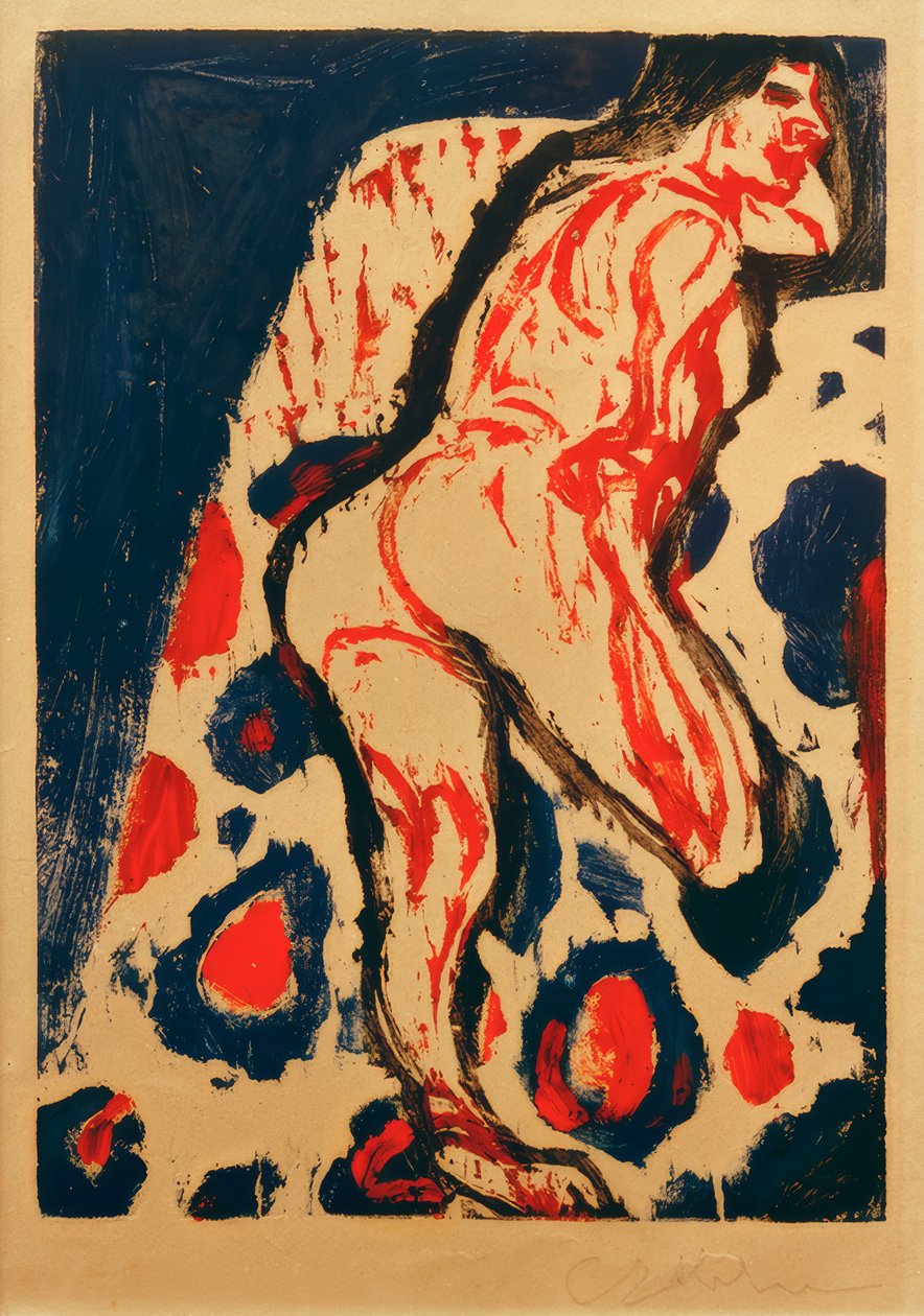 E.L.Kirchner, Liggende nøgen af Ernst Ludwig Kirchner