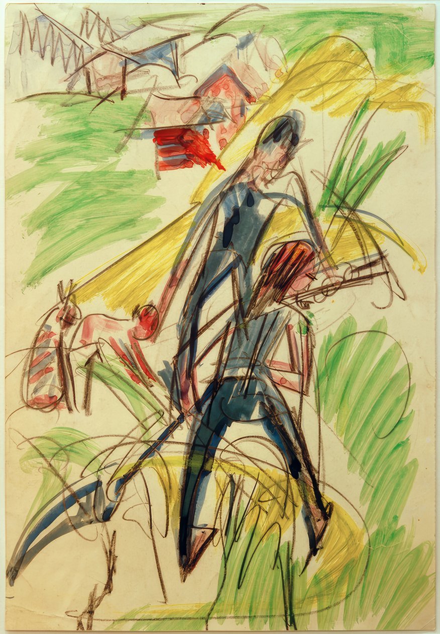 E.L. Kirchner, klippebønder af Ernst Ludwig Kirchner