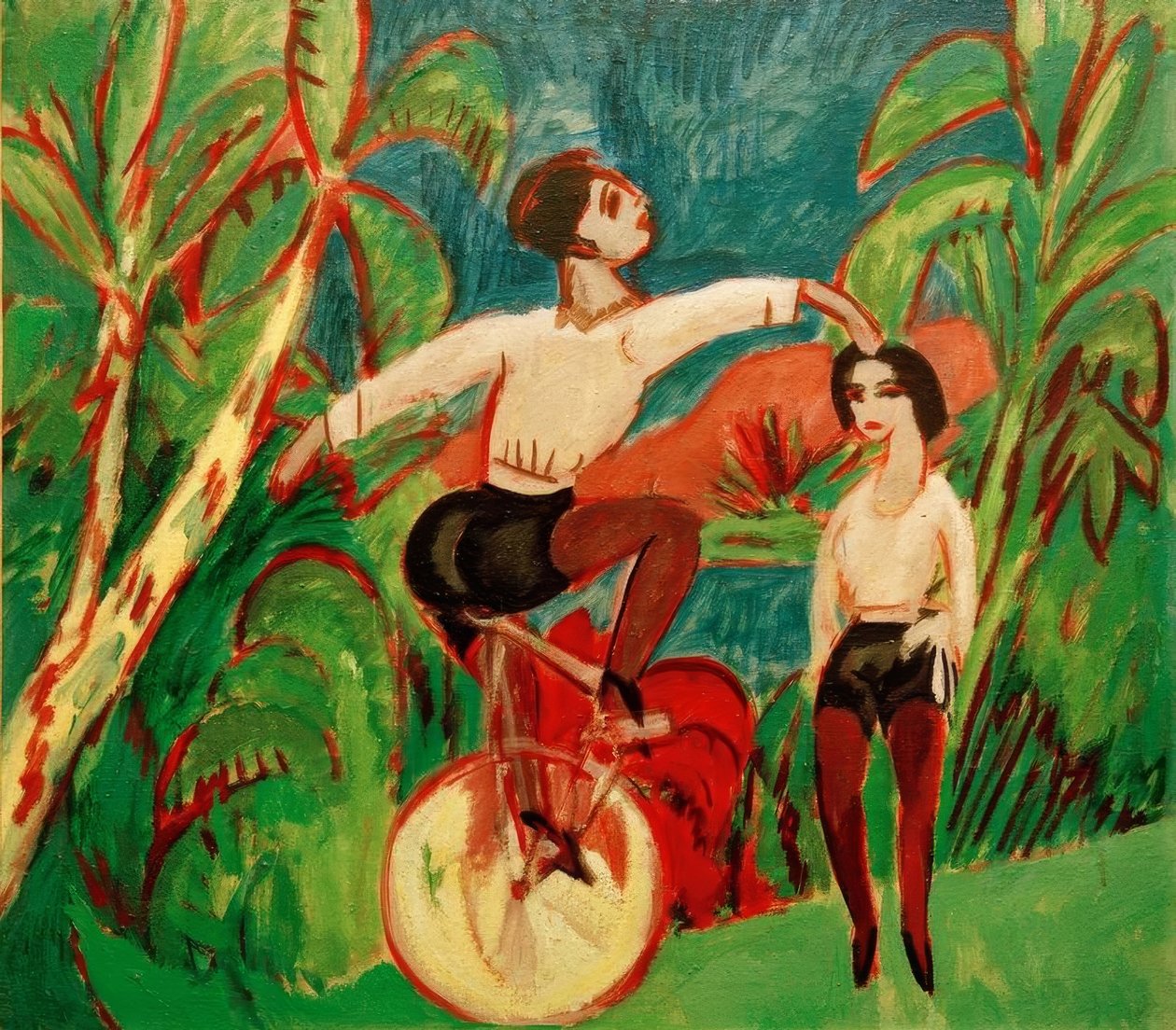 unicyklister af Ernst Ludwig Kirchner