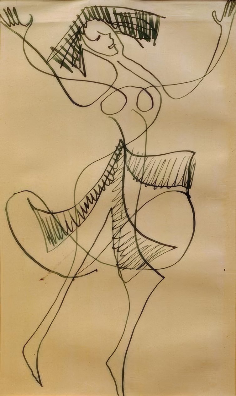 Ekstatisk danser af Ernst Ludwig Kirchner