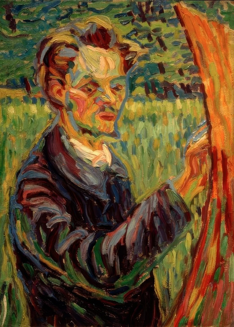 Erich Heckel af Ernst Ludwig Kirchner