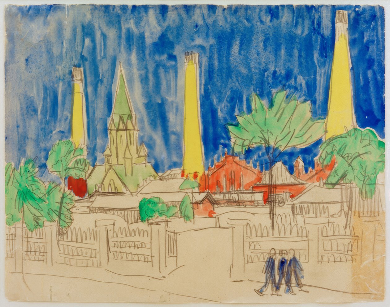Fabrik i Dresden af Ernst Ludwig Kirchner