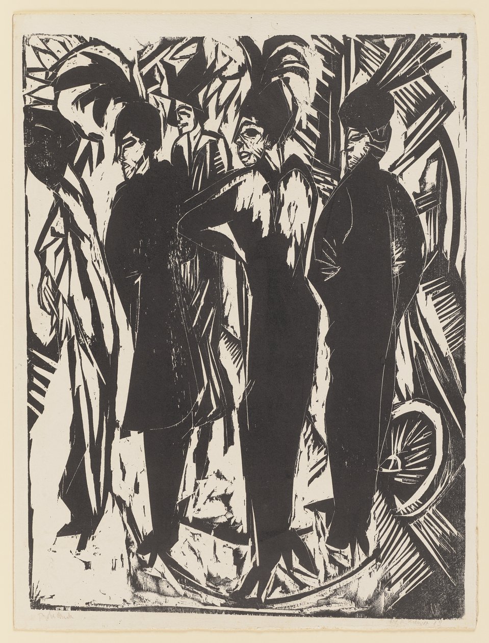 Fem cocotter af Ernst Ludwig Kirchner