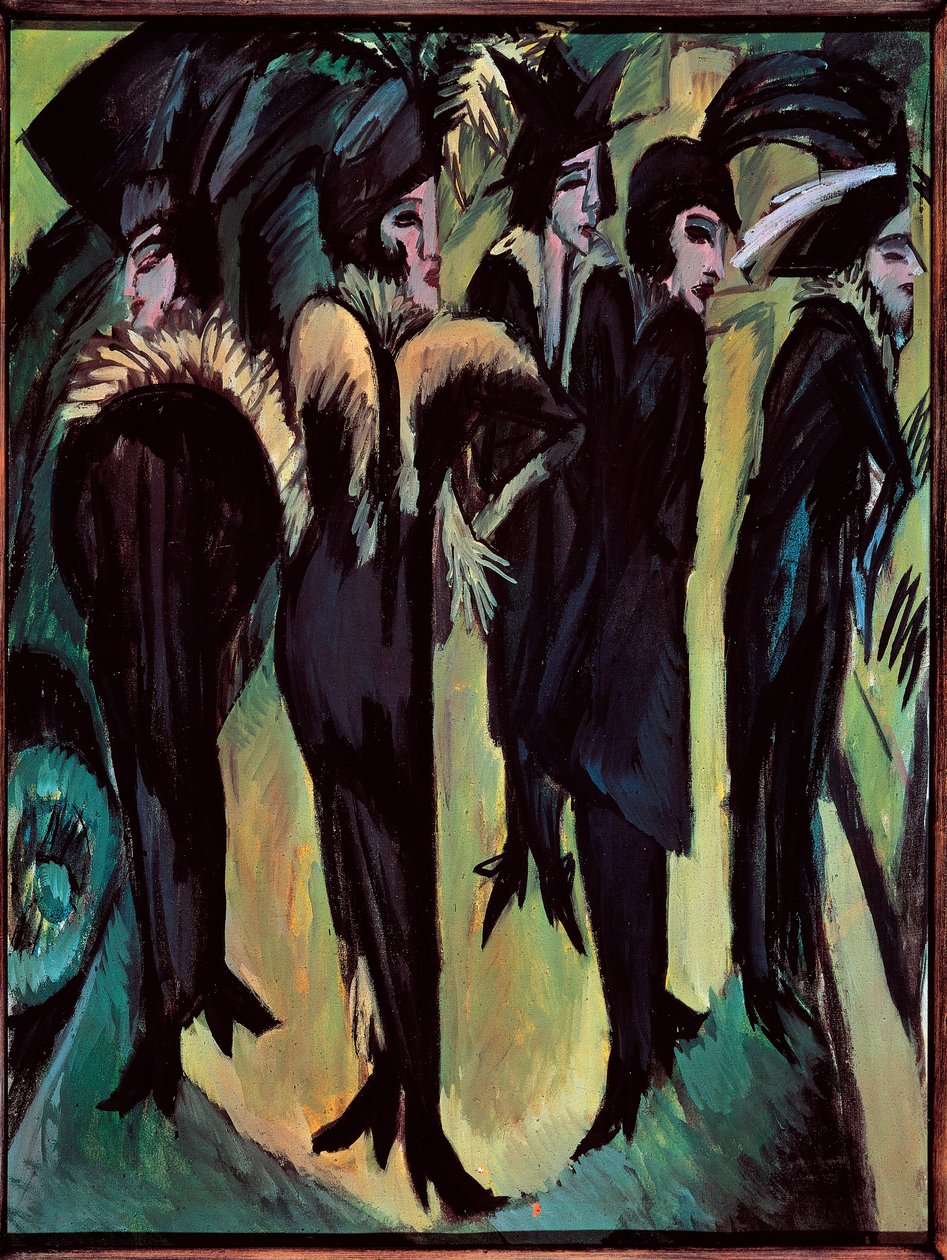 Fem kvinder på gaden af Ernst Ludwig Kirchner