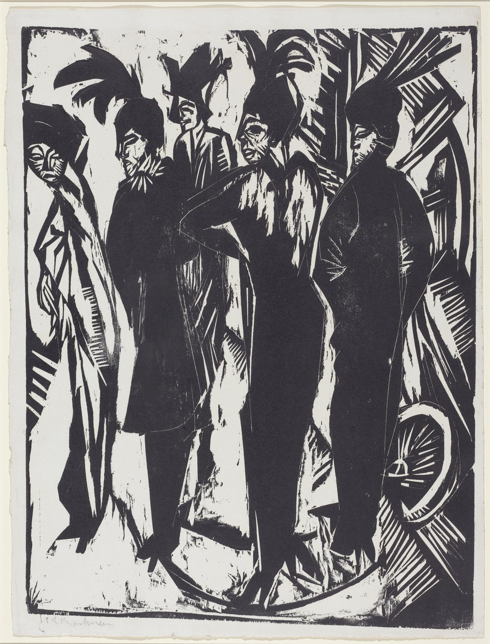 Fem kvinder på gaden af Ernst Ludwig Kirchner