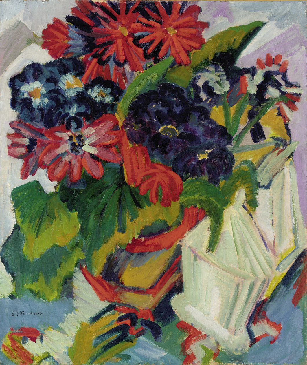 Blomster; Blomster, 1918-1919 af Ernst Ludwig Kirchner