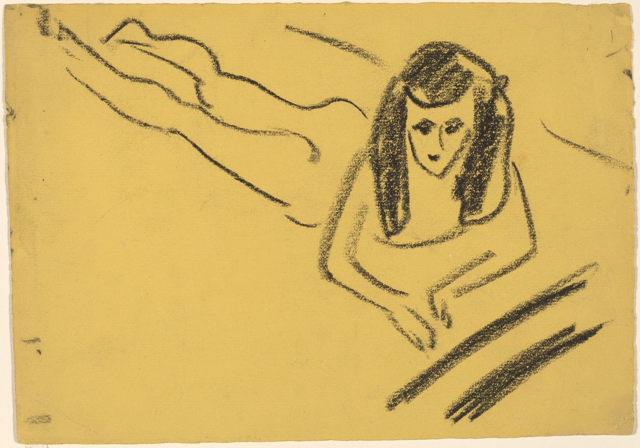Fränzi Liggende af Ernst Ludwig Kirchner