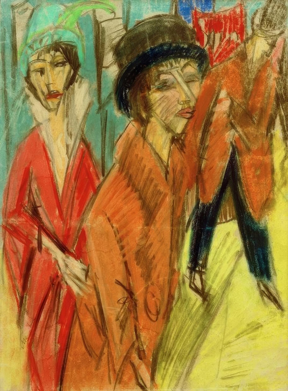 Kvinder på gaden af Ernst Ludwig Kirchner