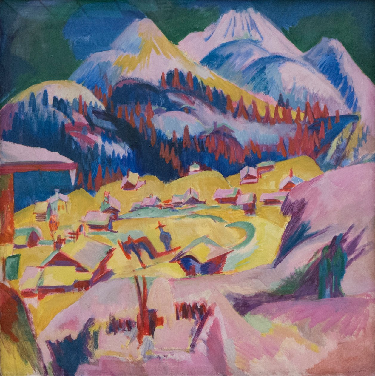 Frauenkirch om vinteren, 1918-1919. af Ernst Ludwig Kirchner