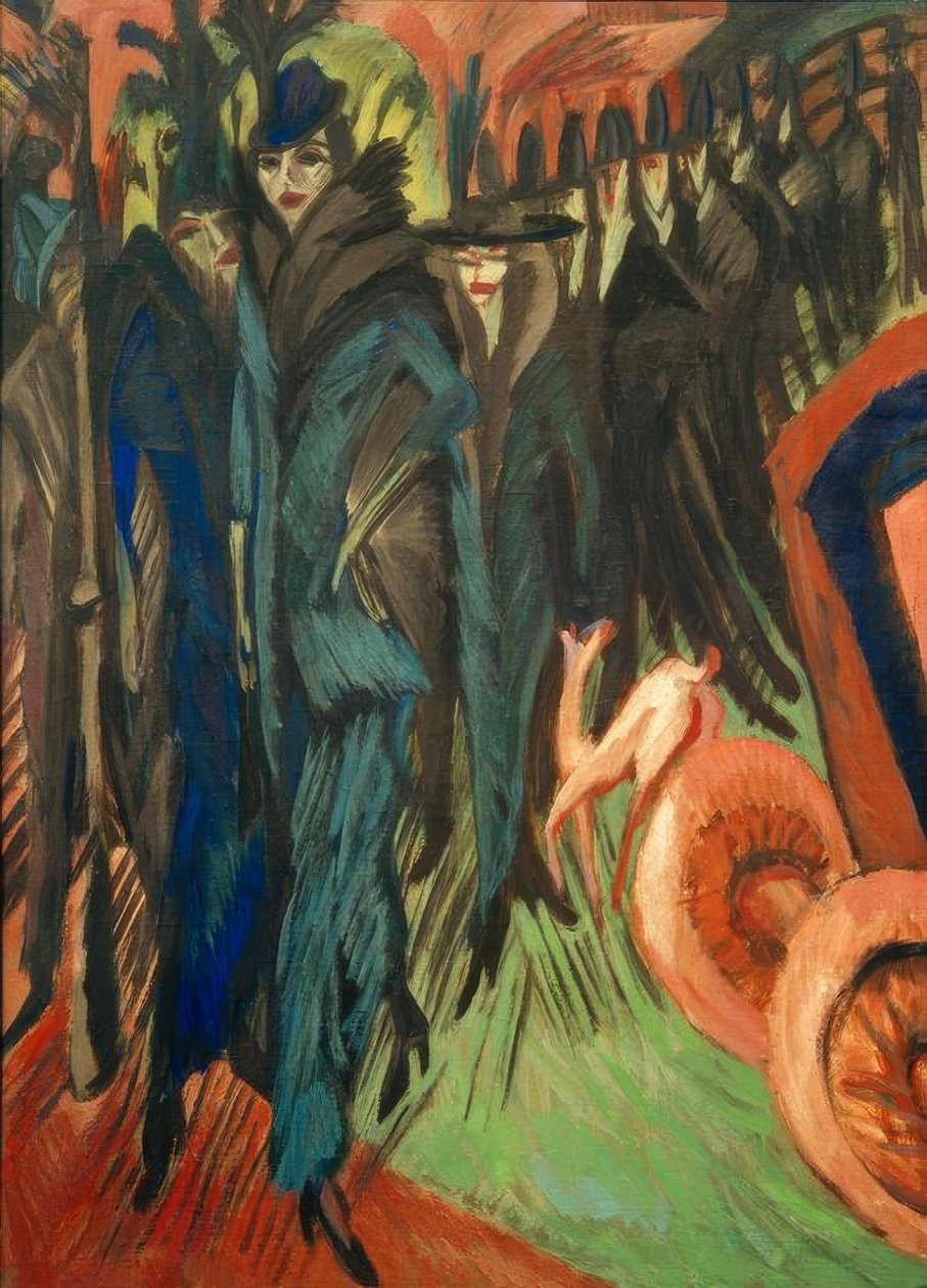 Friedrichstrasse, Berlin af Ernst Ludwig Kirchner