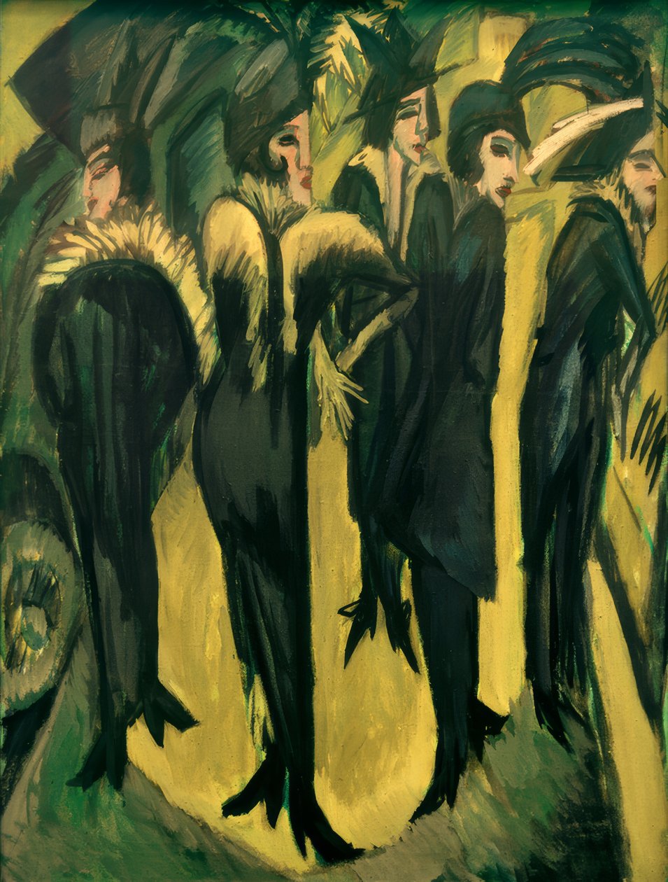 Fem kvinder på gaden af Ernst Ludwig Kirchner