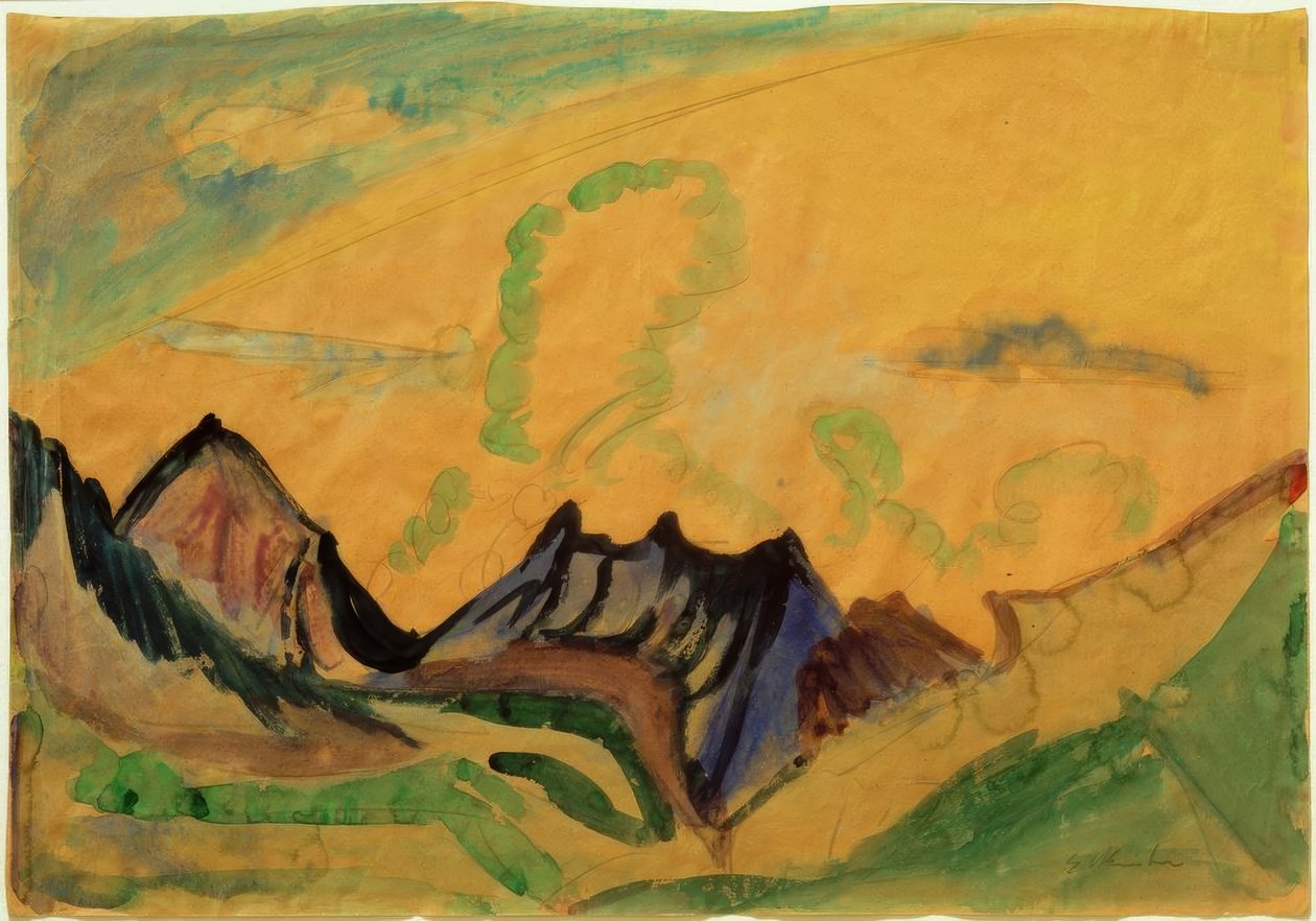 Bjerglandskab af Ernst Ludwig Kirchner