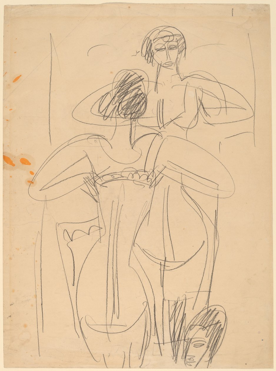 Pigen foran et spejl af Ernst Ludwig Kirchner