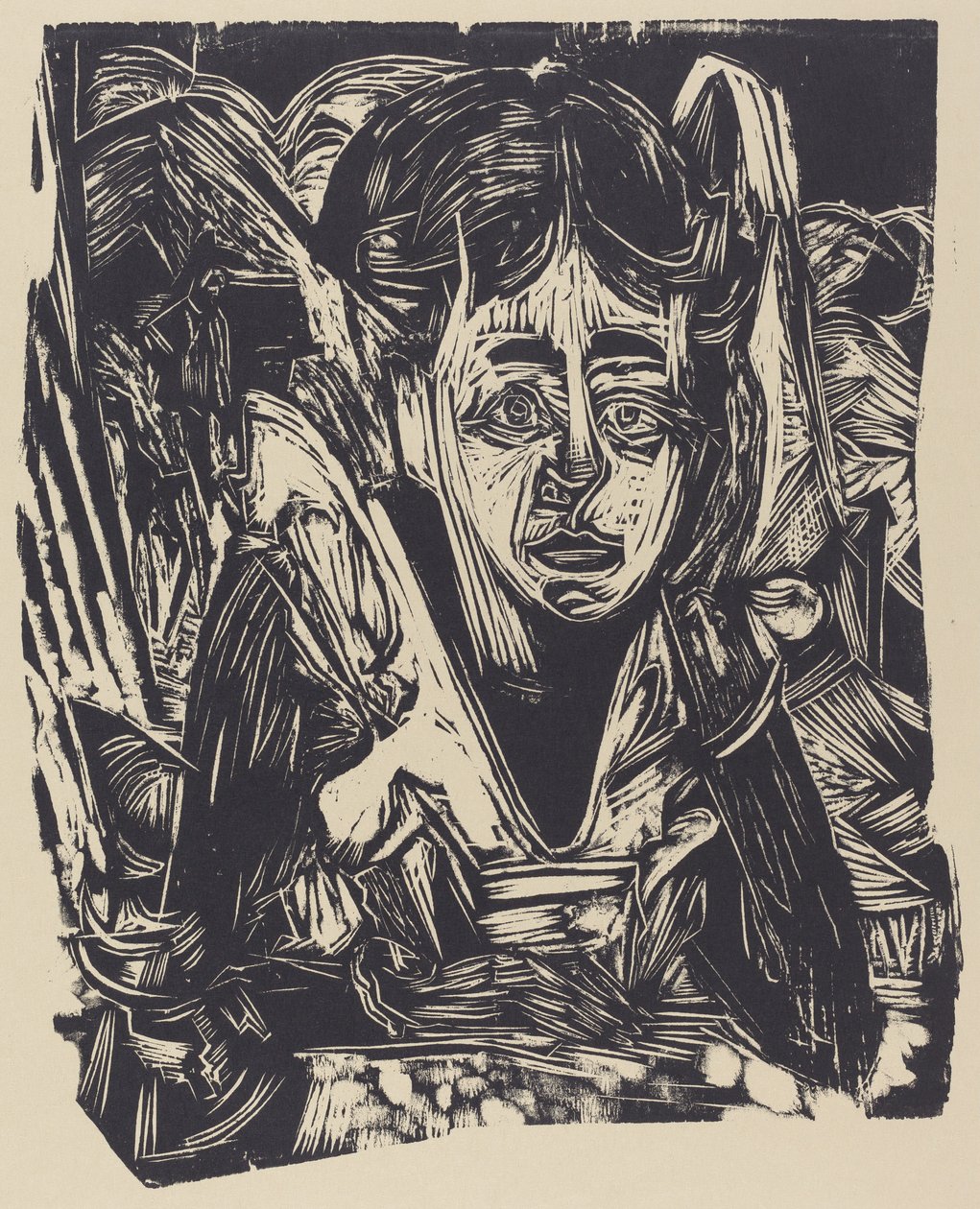 Pige drømmer af Ernst Ludwig Kirchner