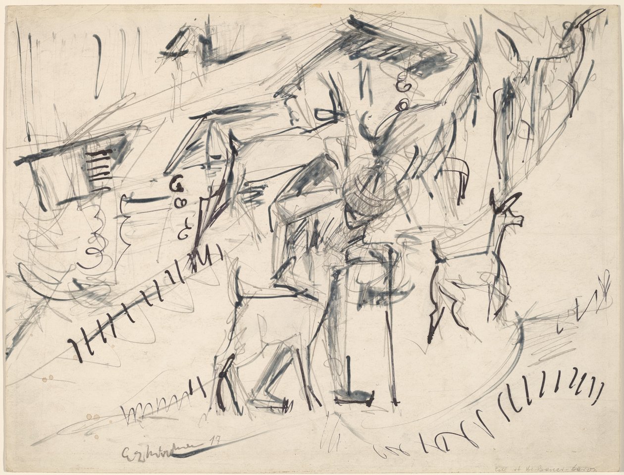Gedehyrde med geder af Ernst Ludwig Kirchner