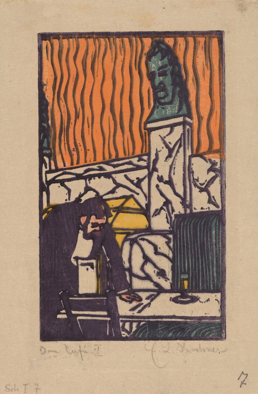Overtjener i caféen af Ernst Ludwig Kirchner
