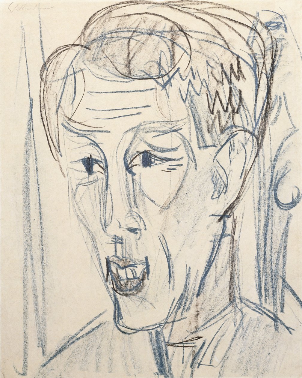 leder af Bauknecht; Chef Bauknecht, 1922 af Ernst Ludwig Kirchner