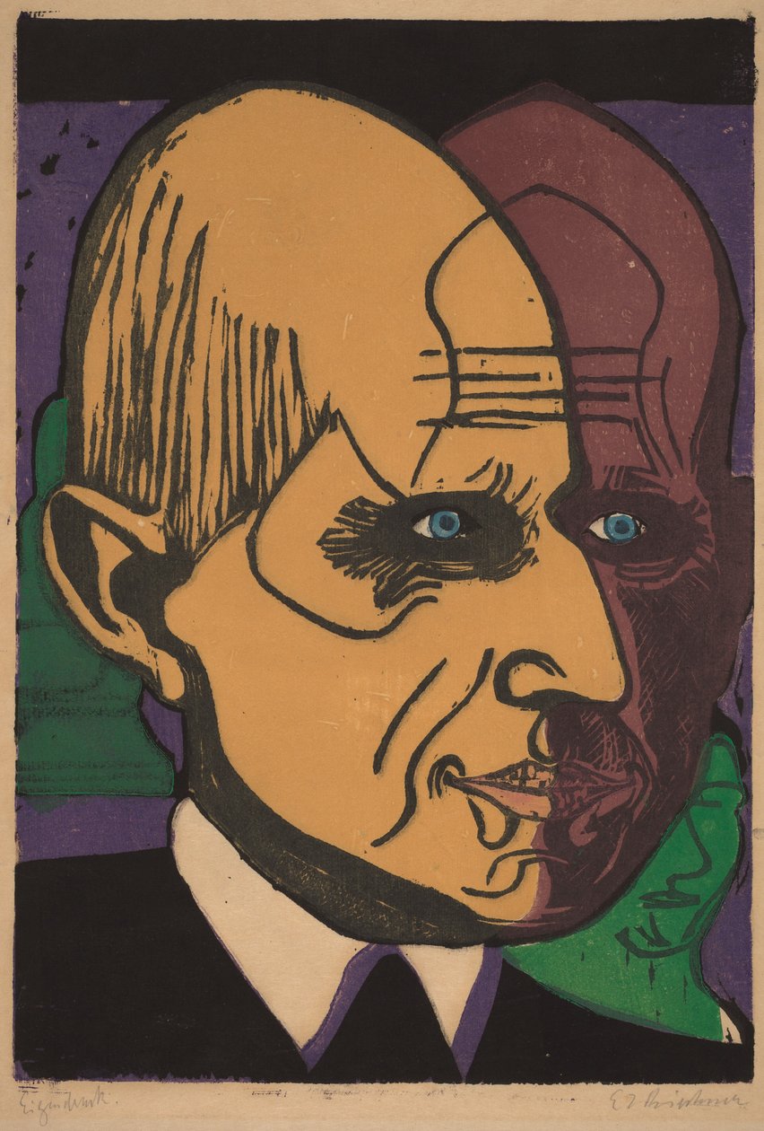 Hovedstudie af dr. Bauer af Ernst Ludwig Kirchner