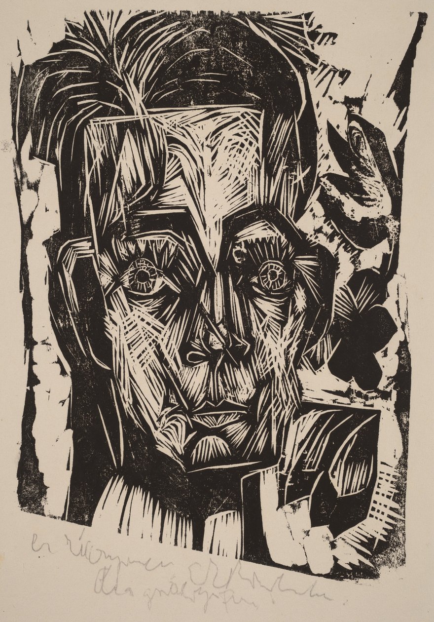 Hovedet af Dr. Robert Binswanger (studenten) af Ernst Ludwig Kirchner