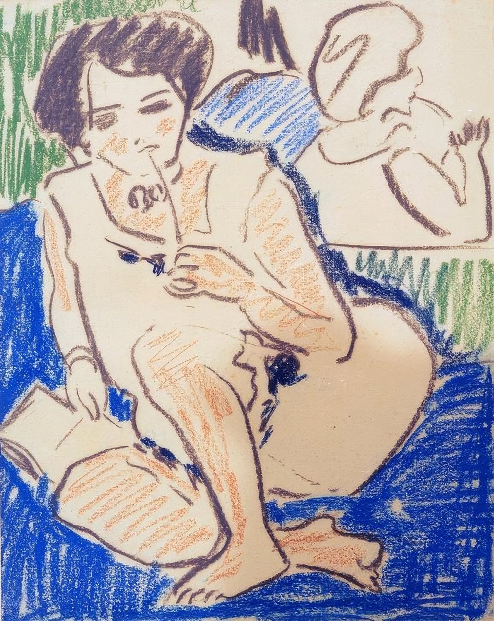Hængende dodo med bog af Ernst Ludwig Kirchner