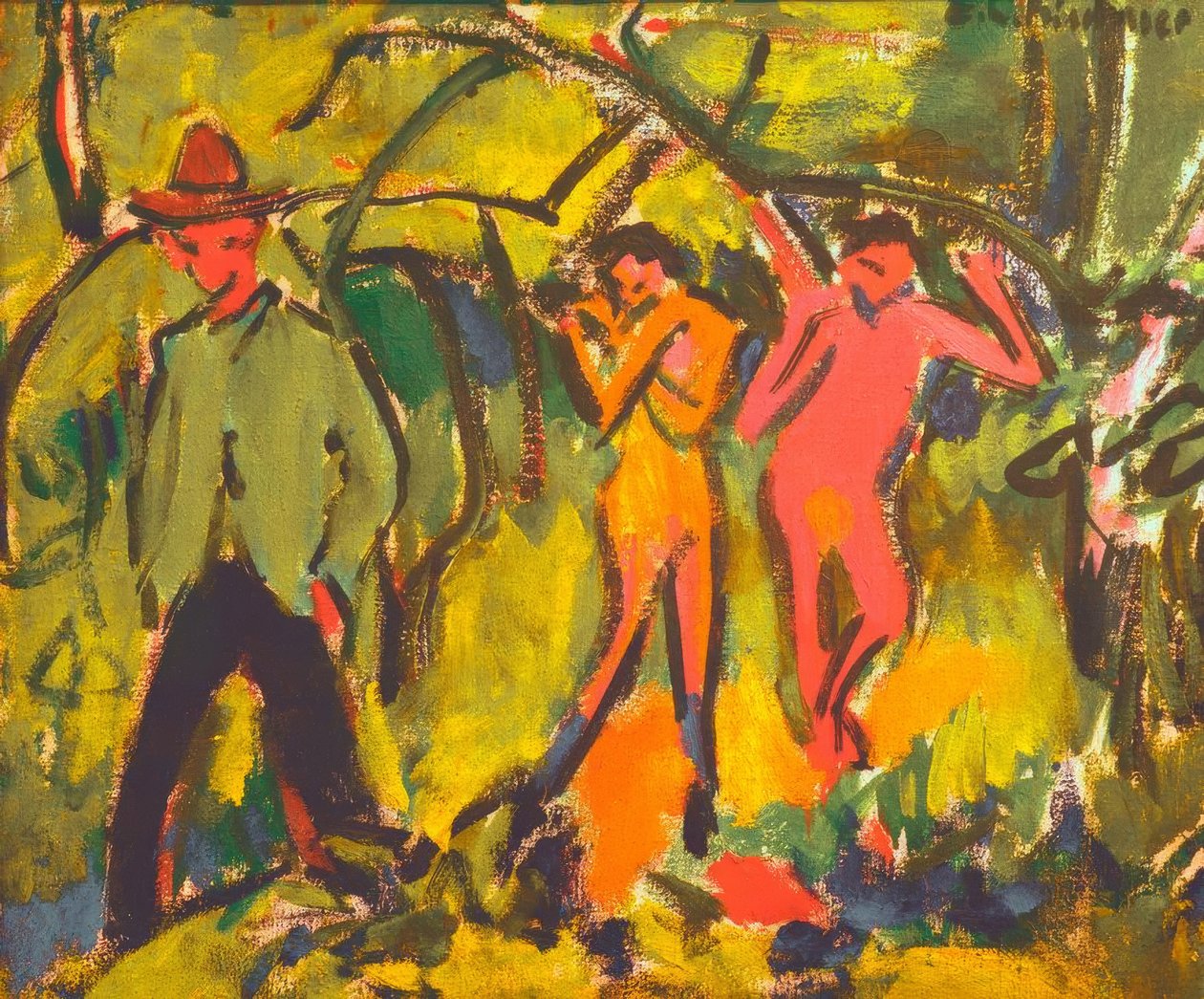 I skoven af Ernst Ludwig Kirchner