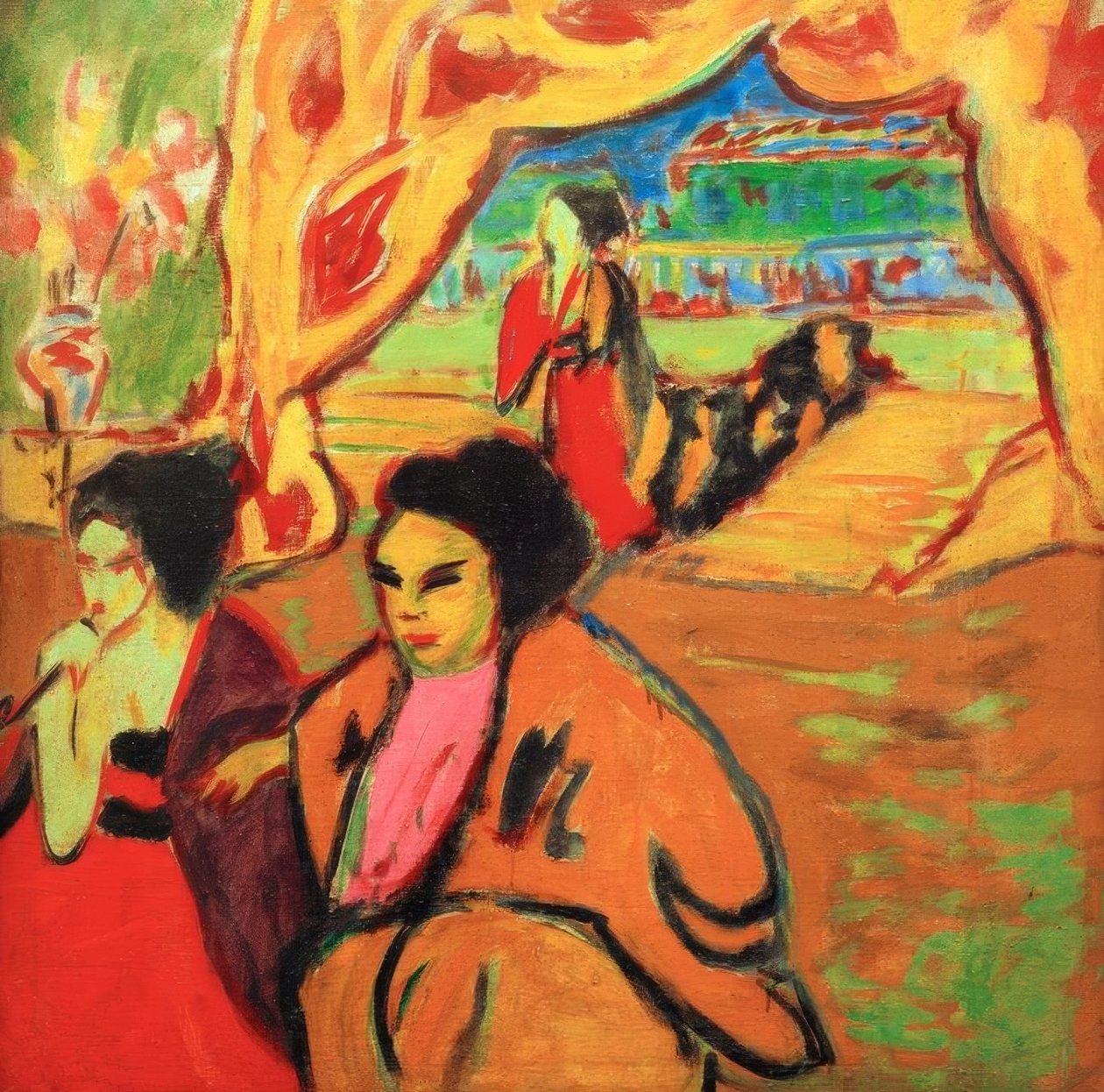 japansk teater af Ernst Ludwig Kirchner