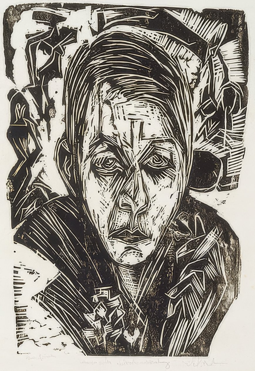 Ung pige med cigaret af Ernst Ludwig Kirchner