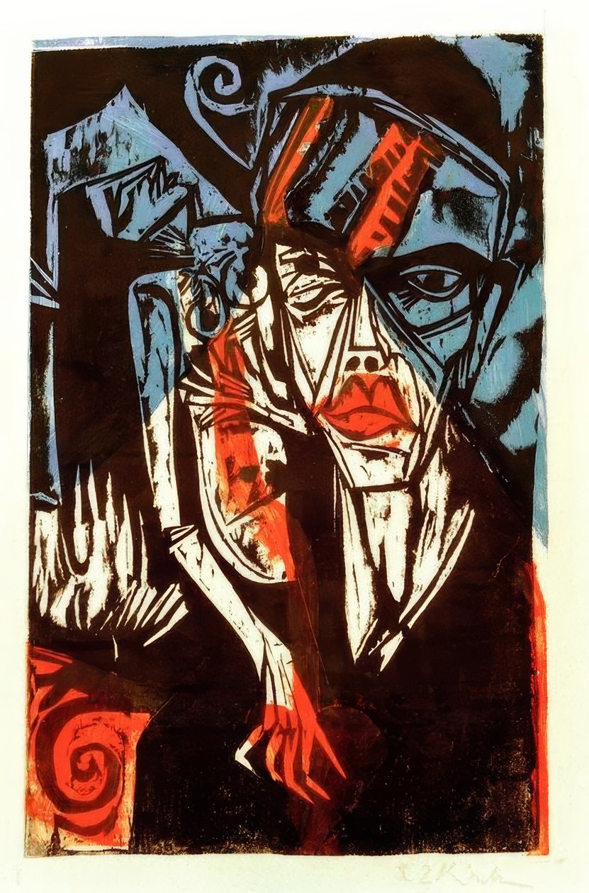 Kampe (kærlighedens plager) af Ernst Ludwig Kirchner