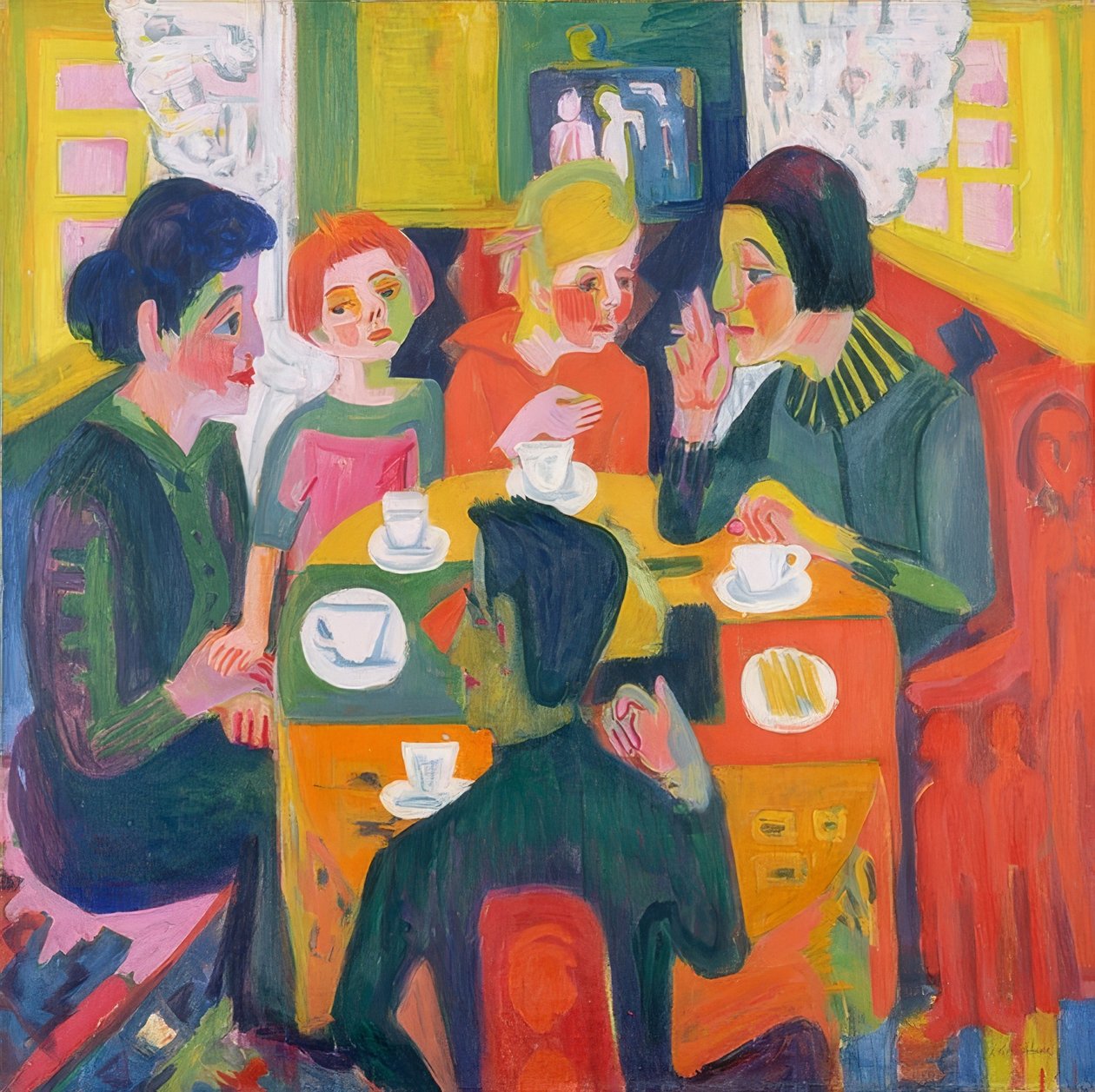 Kaffebord. 1923/24 af Ernst Ludwig Kirchner