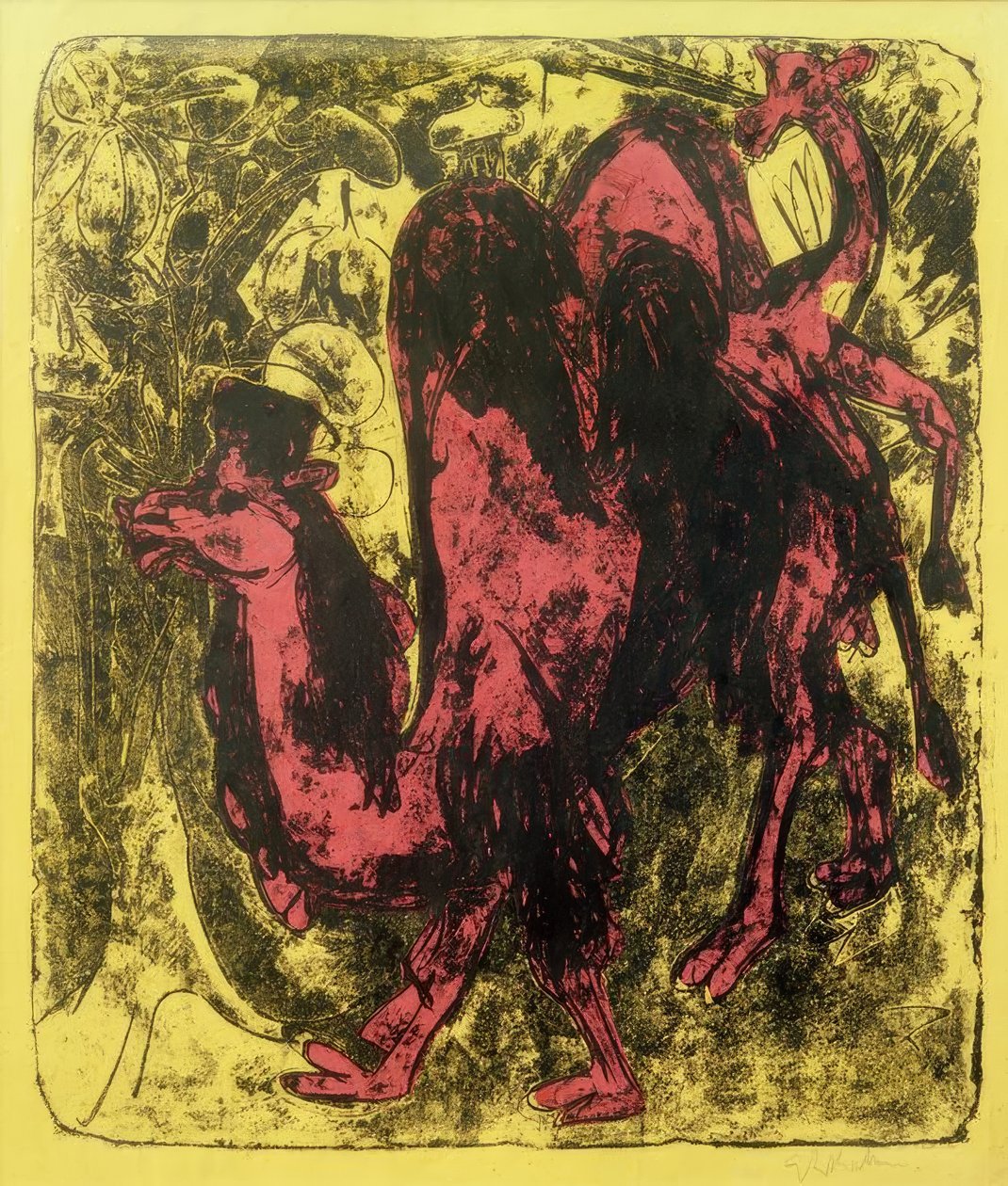 Kamel og dromedar af Ernst Ludwig Kirchner