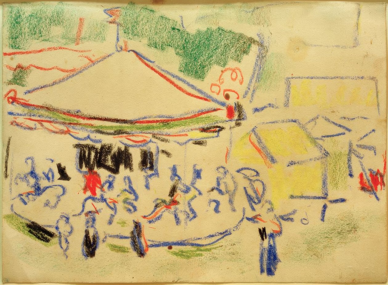 karrusel af Ernst Ludwig Kirchner