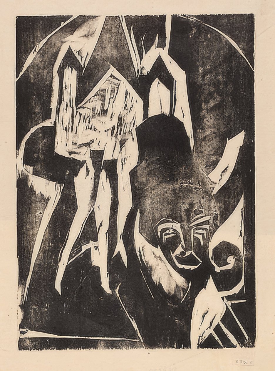 Cocotte på gaden. 1915 af Ernst Ludwig Kirchner