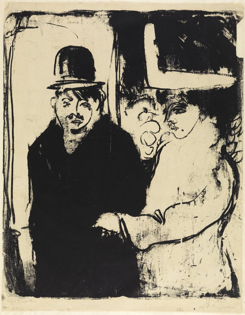 Kokotte og alfons af Ernst Ludwig Kirchner