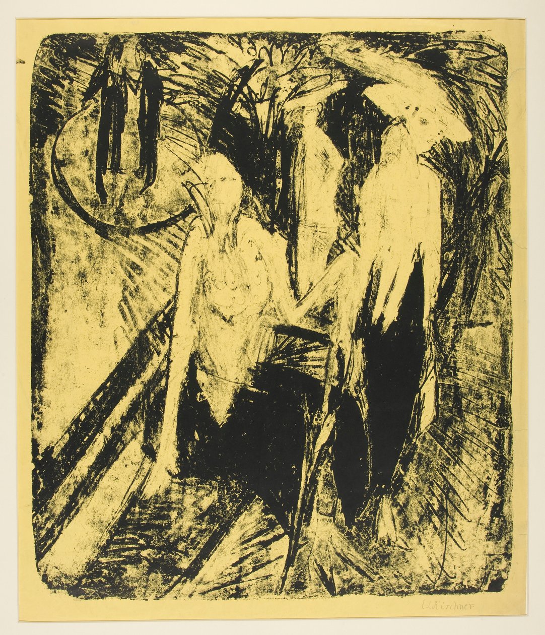 Kokotten am Kurf?rstendamm (Coquettes on the Kurf?rstendamm) af Ernst Ludwig Kirchner