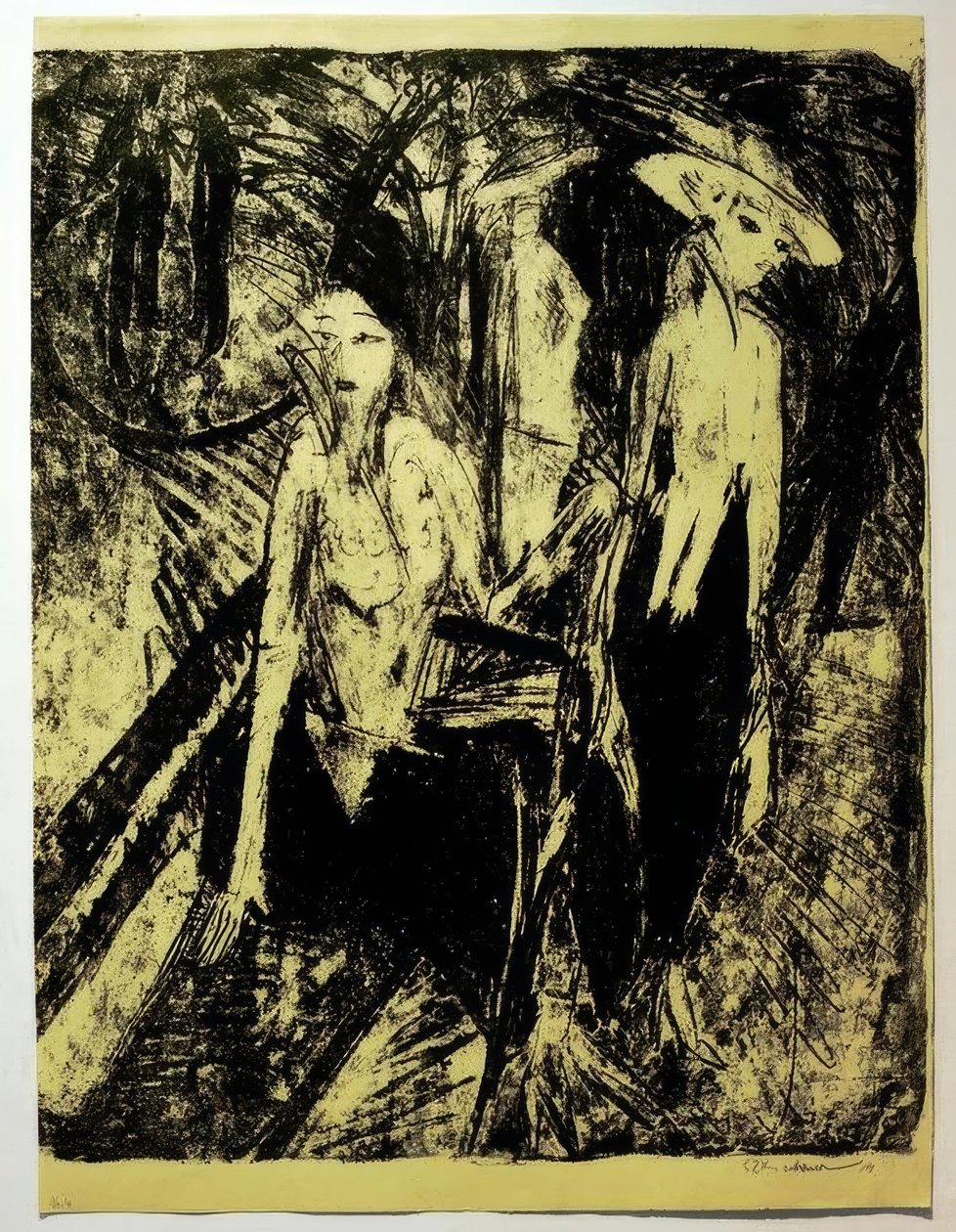 Cocottes på Kurfürstendamm af Ernst Ludwig Kirchner
