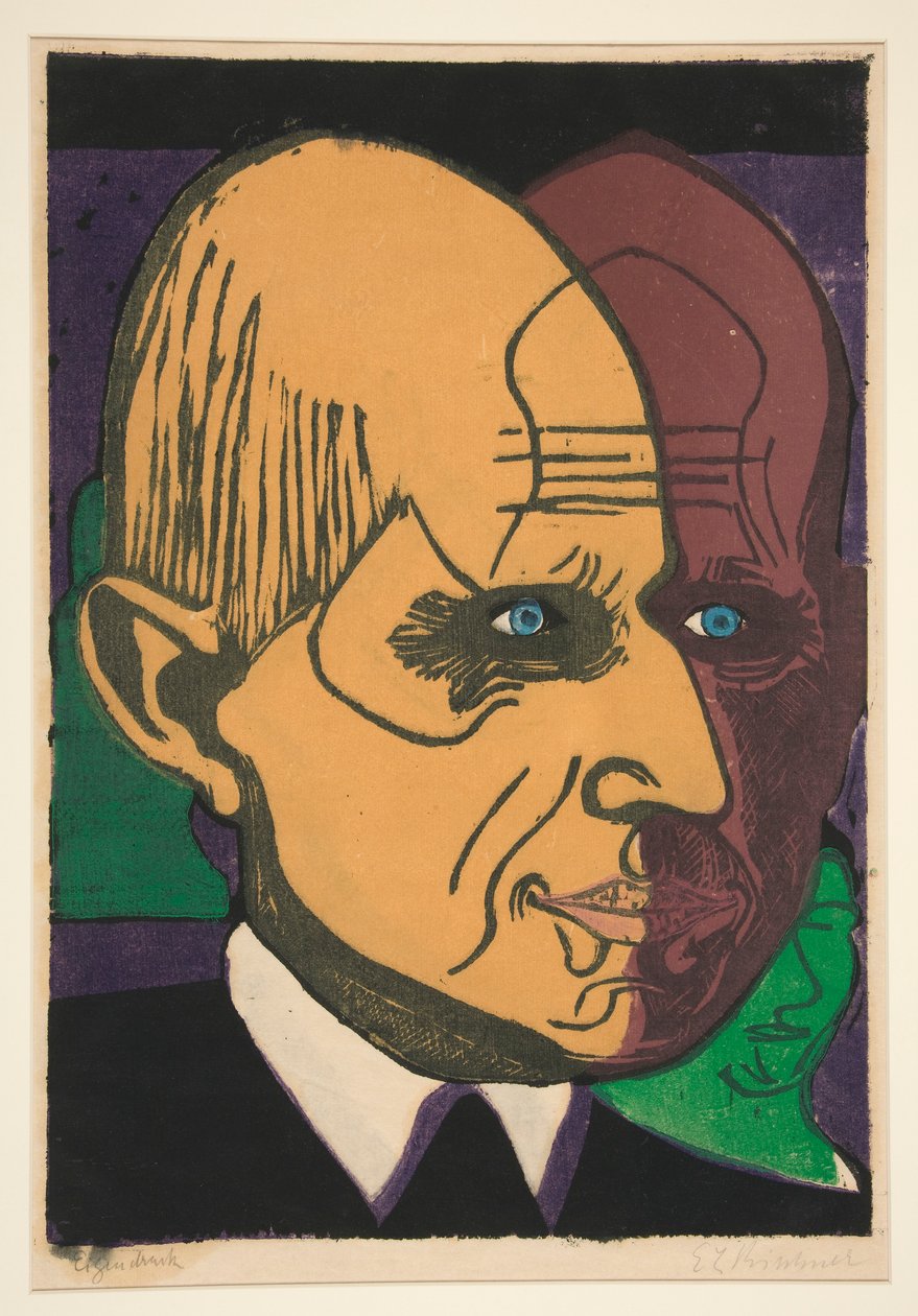 leder dr Bauer (Portræt af Dr. Bauer) af Ernst Ludwig Kirchner