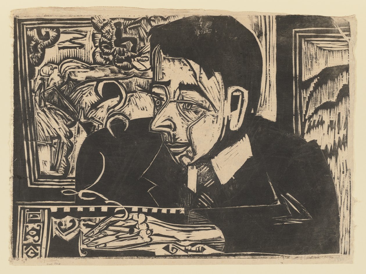Kopf Merz af Ernst Ludwig Kirchner