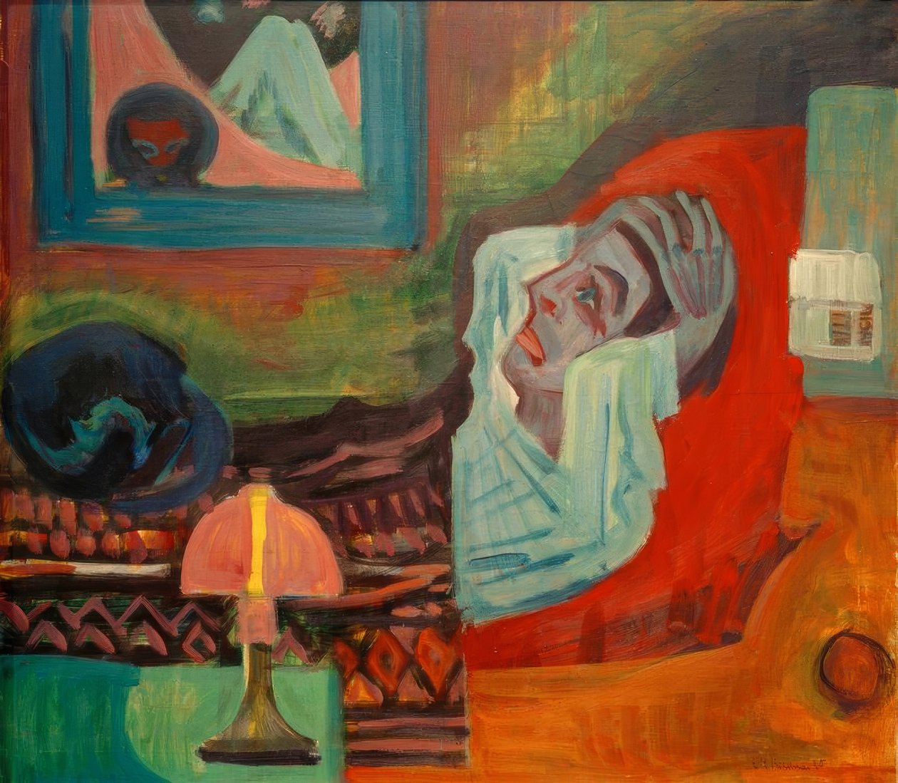 Syg om natten (de syge) af Ernst Ludwig Kirchner