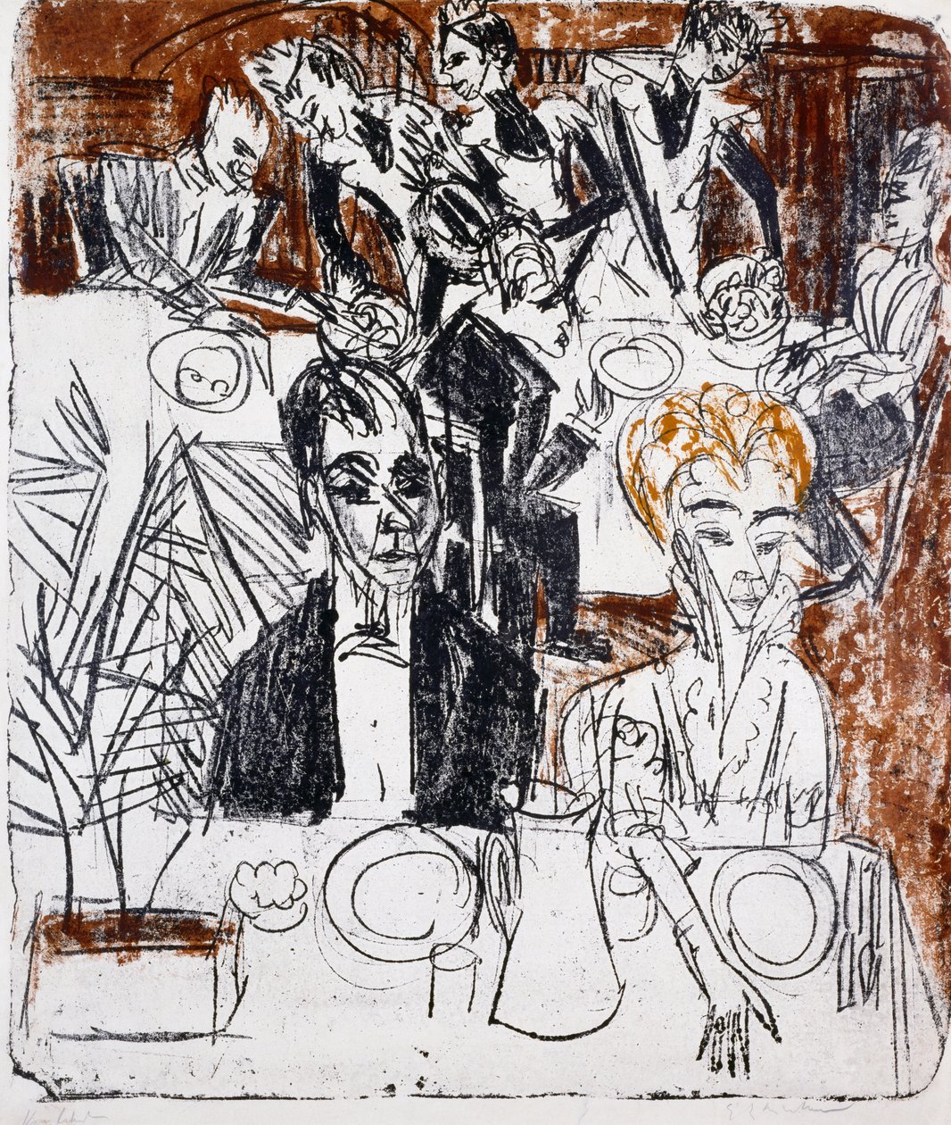 Opdækket bord af Ernst Ludwig Kirchner
