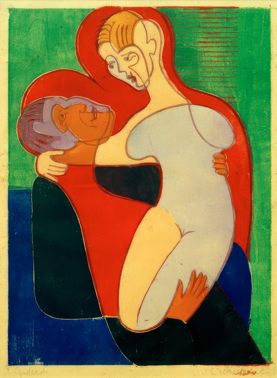 Lovers (The Hembusse) af Ernst Ludwig Kirchner