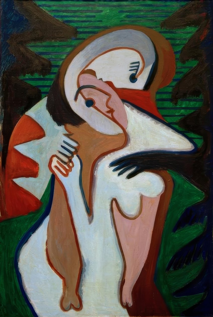 Lovers - Kysset af Ernst Ludwig Kirchner