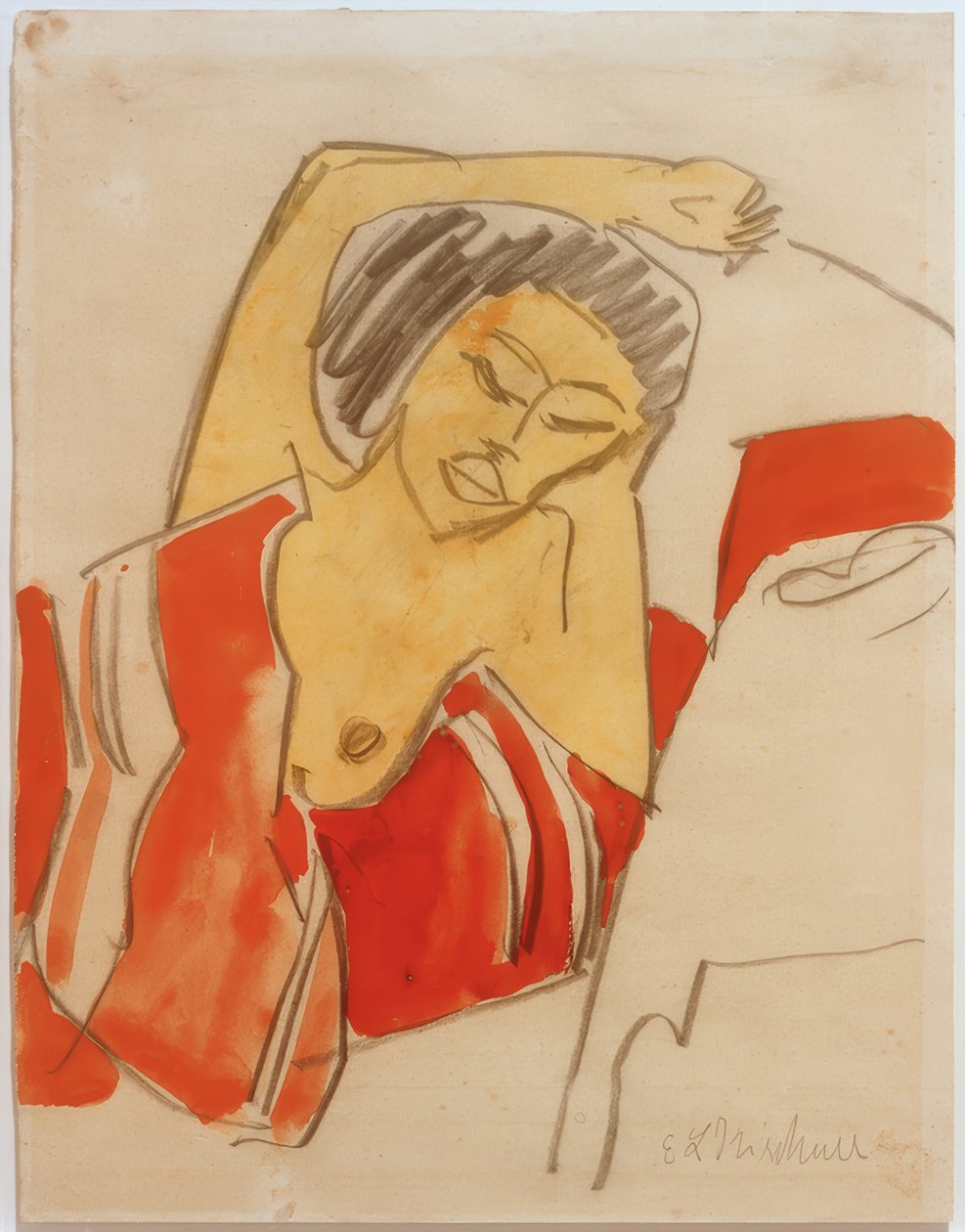 Løgnende neger af Ernst Ludwig Kirchner
